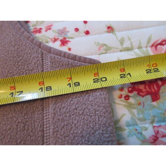 LL Bean Fleece Vest Womens Medium Tan Full Zip Sleeveless Outdoors - Picture 7 of 8